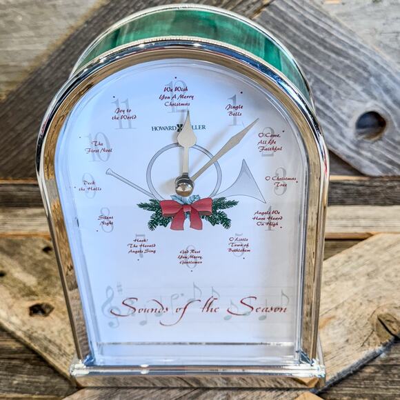 Sounds of the Season Musical Tabletop Clock by Howard Miller, Model 645-687 - Picture 14 of 14